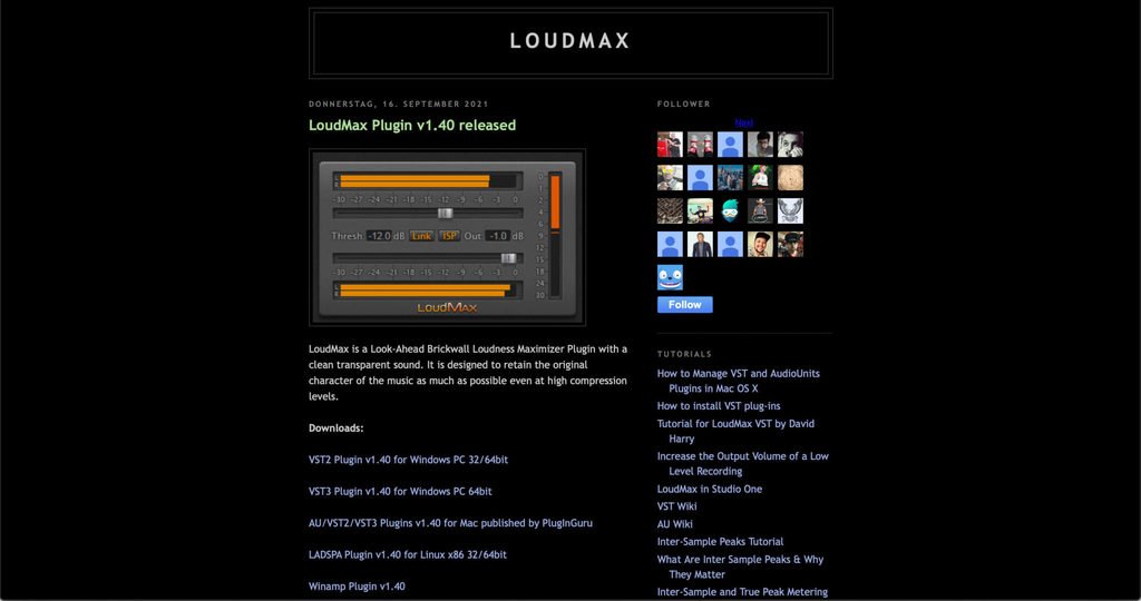 Free VST Loudmax Mastering Plugin