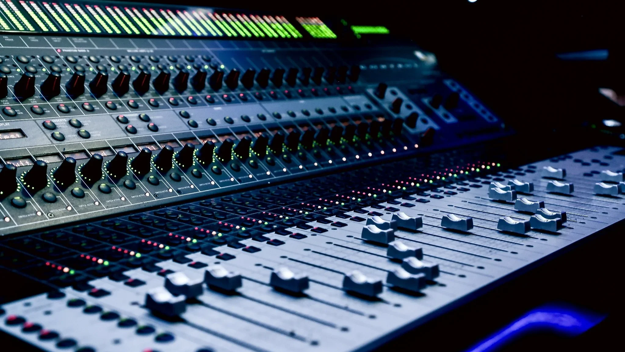 Professional mix in a studio